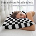 thumbnail image 5 of Simple Black White Checkered Pillow Covers Queen, Lattice Buffalo Plaid Soft Brushed Microfiber Breathable Throw Pillow Covers, Pillowcase with Zipper for Couch Sofa Bedroom Living Room 20"x30", 5 of 9
