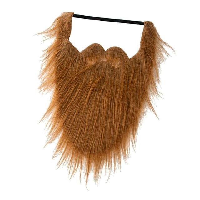Disfraz de bigotes , suministros para fiestas, barba postiza larga, Facial para accesorios, , adultos, , en Marrón Sunnimix Barba larga