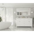 thumbnail image 2 of Laviva Wimbledon 60" Transitional Solid Oak Wood Cabinet in White, 2 of 3