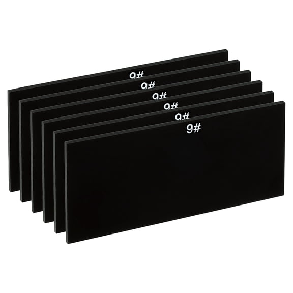 Welding Len Shade 9 Glass 4-1/4"x 2" Hardened Glass Black Darkening Filter Plates Covers, 6 Pack