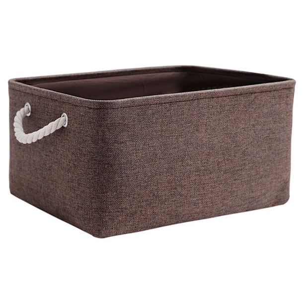 Moyic Contenedor de almacenamiento plegable para facilitar el acceso y la organización - Organizador de almacenamiento Caja de Almacenamiento y organización del hogar marrón 31*21*13