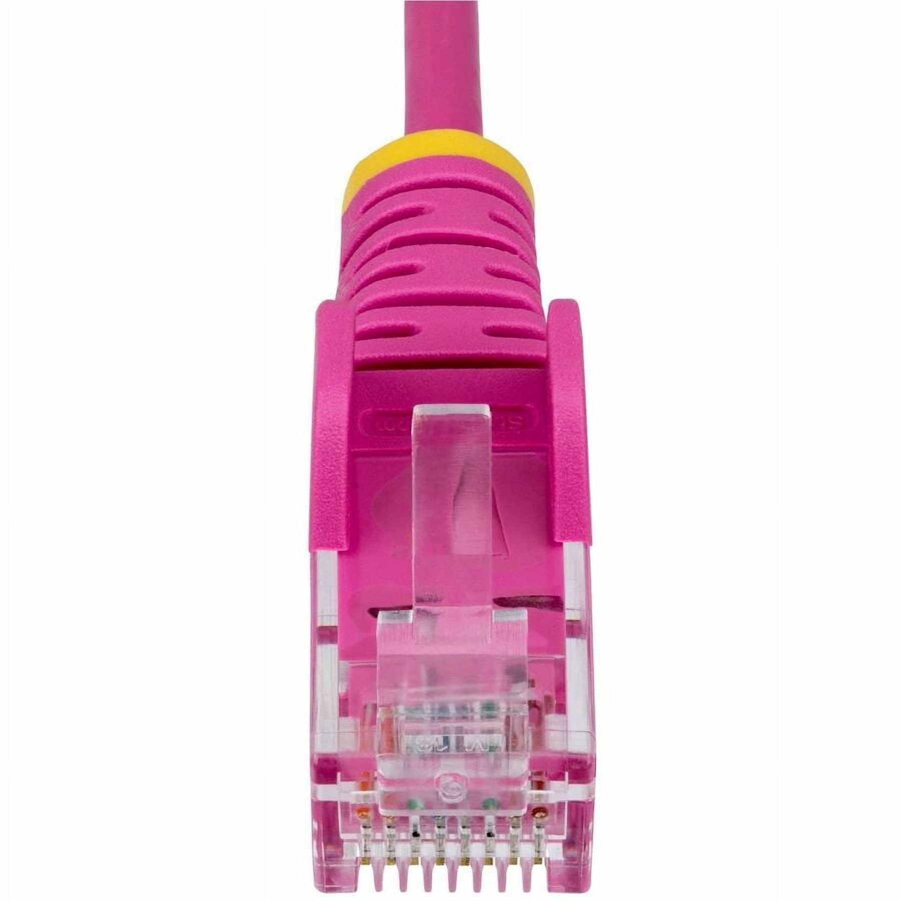 StarTech 20ft Pink Slim CAT6 Ethernet Cable, Snagless RJ45, LSZH, 28AWG Pure Bare Copper, Slim Network Patch Cable/Cord