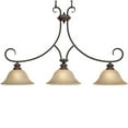 thumbnail image 1 of Beaumont Lane 3 Light Marbled Glass Island Pendant in Rubbed Bronze, 1 of 3
