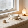 thumbnail image 2 of Ceramic Bowl Hanging Ornament for Home Wall Decoration White 5.7X2.5 Inches, 2 of 6