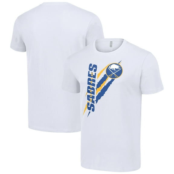 Men's Starter White Buffalo Sabres Color Scratch T-Shirt