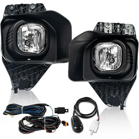 CHEDA Fog Lights Compatible with 2011-2016Ford F250 F350 F450 F550 Superduty Fog Lamps W/Switch (Clear Lens) FO2592230 faros antiniebla, neblineros para autos delantero