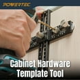 thumbnail image 3 of POWERTEC Cabinet Hardware Jig for Knobs, Handles & Pulls - Adjustable Drill Guide Template Tool for Cabinets, Woodworking, Doors & Drawers, 72186N, 3 of 7