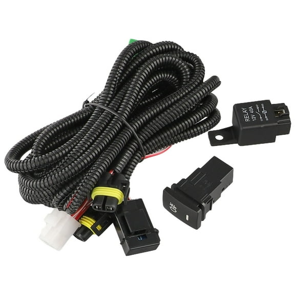 H11 Fog Light Lamp Wiring Harness Socket Wire Connector With 40A Relay & ON/OFF Switch Kits For LED Work Light