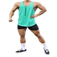 thumbnail image 3 of Débardeur de Sport Décontracté pour Hommes Col Rond Imprimé Lettre Sans Manches Ample pour Entraînement Gym Course, 3 of 5
