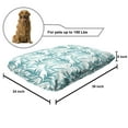 thumbnail image 2 of Floral Pet Bed, Continuous Pattern Image of Branches and Leaves on Plain Background, Chew Resistant Pad for Dogs and Cats Cushion with Removable Cover, 24" x 39", White and Dark Seafoam, by Ambesonne, 2 of 4