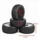 thumbnail image 4 of 4 piezas de neumáticos delanteros y traseros para buggy 1/10, repuestos de plástico y metal para coche RC. Negro, 4 of 8