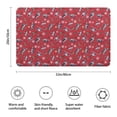 thumbnail image 3 of Red Cartoon Dinosaurs Snowflakes Pattern Bathroom Rugs Mat,Non Slip Microfiber Bathroom Rug,Rubber Backing,Soft Bathroom Mats for Bathroom Floor,Tub and Shower,20x32in(50x80cm), 3 of 5