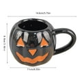thumbnail image 3 of PEIBang Halloween Black Pumpkin Mug 5.75x4.33x3.46 in Ceramic Cup for Coffee Tea Halloween Decoration Gift Microwave Dishwasher Safe Spooky Party Drinkware, 3 of 6