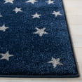 thumbnail image 3 of SAFAVIEH Carousel Kids Moon in the Stars Runner Rug, Navy/Gray, 2'3" x 12', 3 of 11