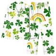 thumbnail image 2 of Blmnix Pajama Pants Women Sleepwear Sets St. Patrick Bamboo Pajamas Pjs Collared Purple Long Sleeve Full Valentine Pajamas,XXL, 2 of 7