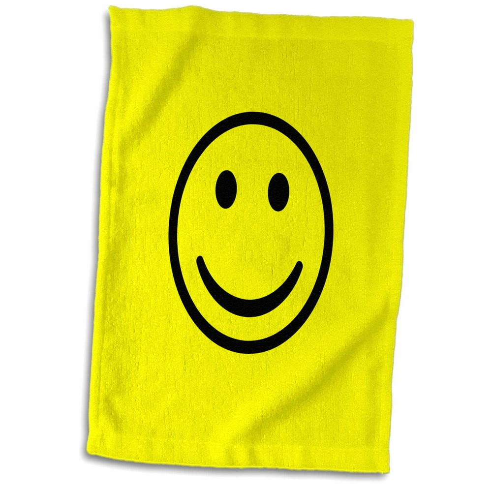 3dRose Smiley face Towel, 15 by 22inch