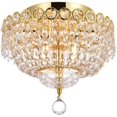 thumbnail image 3 of Century 4 light Gold Flush Mount Clear Royal Cut Crystal, 3 of 8