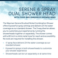thumbnail image 2 of Waxman Combo Handheld/Fixed Shower Head w/ 6-Spray Settings, Brushed Nickel, 2 of 10