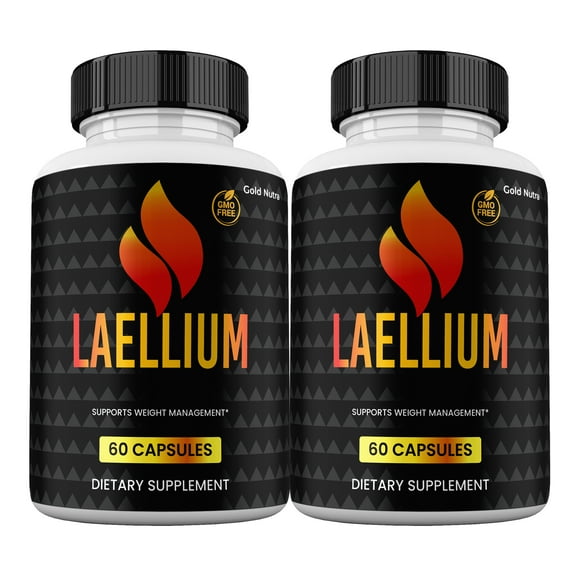 Laellium Capsules, Maximum Strength Formula, Laellium Pills Supplement, 60 Capsules per Bottle (2 Pack)