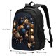 thumbnail image 5 of Easygdp Elegant Golden Blue Ornaments Mochila para Laptop de Viaje con Puerto USB, Mochila para Laptop con Puerto de Carga USB para Mujeres y Hombres, 5 of 7