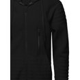 thumbnail image 3 of FashionOutfit Men's Fashion Hoodie Jacket With Contrast Zipper And Ribbed Details, 3 of 3