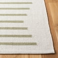 thumbnail image 4 of SAFAVIEH Montauk Amadine Striped Cotton Area Rug, Ivory/Light Green, 9' x 12', 4 of 9