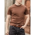 thumbnail image 2 of Catelles Premium Men's Genuine Leather Pin Buckle Camel Belt, Made of Top-Grain Cowhide, Durable and Fashionable Gift by Box&For waist 48 Width 1.5in(3.8cm), 2 of 7