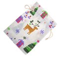 thumbnail image 2 of 10pcs Cotton Draw String Storage Basket storage bag drawstring elk Bag Candy Holder Christmas Elk Pattern Pocket Pounches, 2 of 6