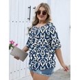 thumbnail image 4 of Túnicas de cuello redondo Top Micoson Plus, talla 3/4, para mujer, 4 of 5
