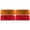 2x Amber+2x Red, variant on 6" 21 LED Side Marker Clearance Light Rectangle 12V Sealed, Waterproof 10x Amber
