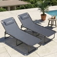 thumbnail image 3 of ELPOSUN Adjustable Patio Zero Gravity Chair with Cup Holder - Black, 3 of 7
