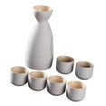 thumbnail image 4 of Juego de Sake de cerámica, botella de Sake, artesanías, recipiente para Sake tradicional, juego de tazas para el hogar, fiesta de té, restaurante,, 4 of 8