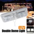 thumbnail image 4 of Labymos 12V RV LED Lumière Carrée Double Dôme Lumière pour Remorque RV Marine, 4 of 8