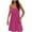 Hot Pink, variant on Ecqkame Women's Fashion Slip Dress Sexy Flowy Spaghetti Straps Dresses Cami Dress Solid Color Round Neck Sleeveless Tank Dress with Pockets Black M