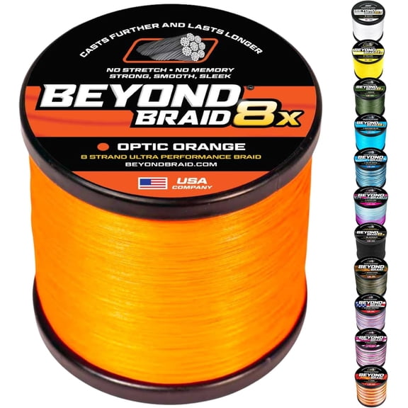 Beyond Braid Optic Orange 8X 500 Yards 80LB