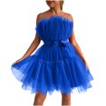 thumbnail image 2 of FcBaudy Robe Sans Manches à Col Rond, Robes d'Été pour Femmes, Robes pour Femmes Robe Femme Sans Manches Robe Courte Unie en Maille Princesse Robe Sans Bretelles pour Femmes, 2 of 5