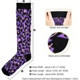thumbnail image 3 of FREEAMG Fashion Leopard Compression Socks for Women & Men Circulation-Knee High Stockings, 3 of 7