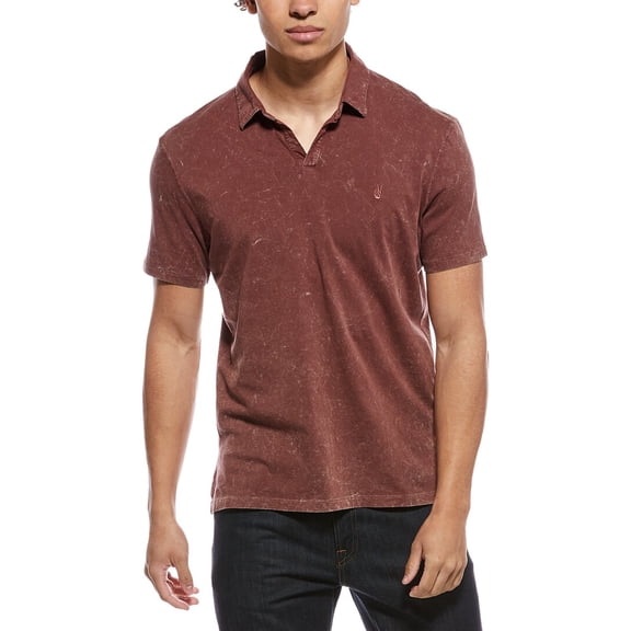 John Varvatos mens Bodhi Marble Polo Shirt, m, Blue