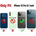 thumbnail image 3 of Funda Qokey para iPhone 12 Pro de 6.1 pulgadas con diseño de ondas rizadas, transparente, con purpurina y estrellas brillantes, bonita, transparente, protección total, suave TPU a prueba de golpes,, 3 of 8