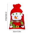 thumbnail image 3 of Large Red Christmas Gift Bag with Santa Print, 50cm Polyester Bag for Clothing, Toys, and Big Present Wrapping, 3 of 6