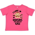 thumbnail image 3 of Inktastic Monkey I Love Hanging out with My Gigi Boys or Girls Toddler T-Shirt, 3 of 5