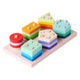thumbnail image 1 of Wooden Shape Matching Puzzle Preschool Learning Activity Hand Eye Coordibation, 1 of 9