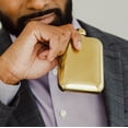 thumbnail image 2 of Weddingstar 6 oz. Gold Stainless Steel Rounded Rectangle Flask, 2 of 2
