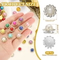thumbnail image 2 of 12mm Sunflower Pearl Sew on Rhinestones, 200 Pcs Rhinestone Sequin Embellishments Crystal Glass Silver Base for Bedazzling, Beige, 2 of 7