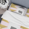 thumbnail image 4 of Designart 'Triangular Gold Design' Mid-Century Duvet Cover Set, 4 of 4