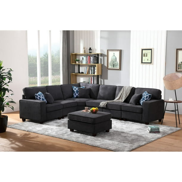 Set Of 7 Iron Gray Home Furniture Jocelyn Woven Modular L Shape Sectional Sofa With Ottoman 10 25 Com - Henrik Light Gray Sleeper Sectional Sofa With Storage Ottoman And 2 Stools Set Of 7 Iron Gray Home Furniture Jocelyn Woven Modular L Shape Sectional Sofa With Ottoman 10 25 Com - Henrik Light Gray Sleeper Sectional Sofa With Storage Ottoman And 2 Stools