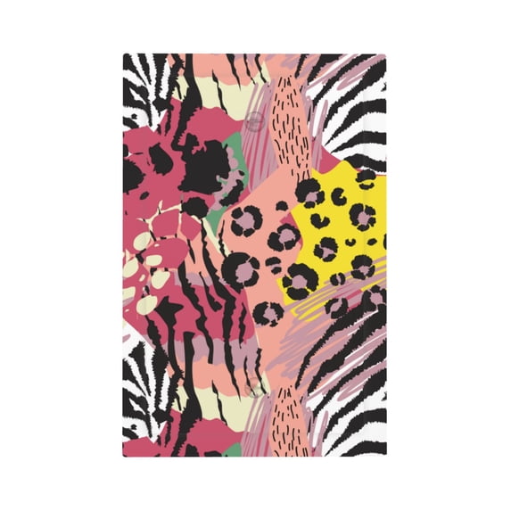 DouZhe 1-Gang Blank Wallplate, Pink Zebra Leopard Tiger Stripes Decorative Wall Plates