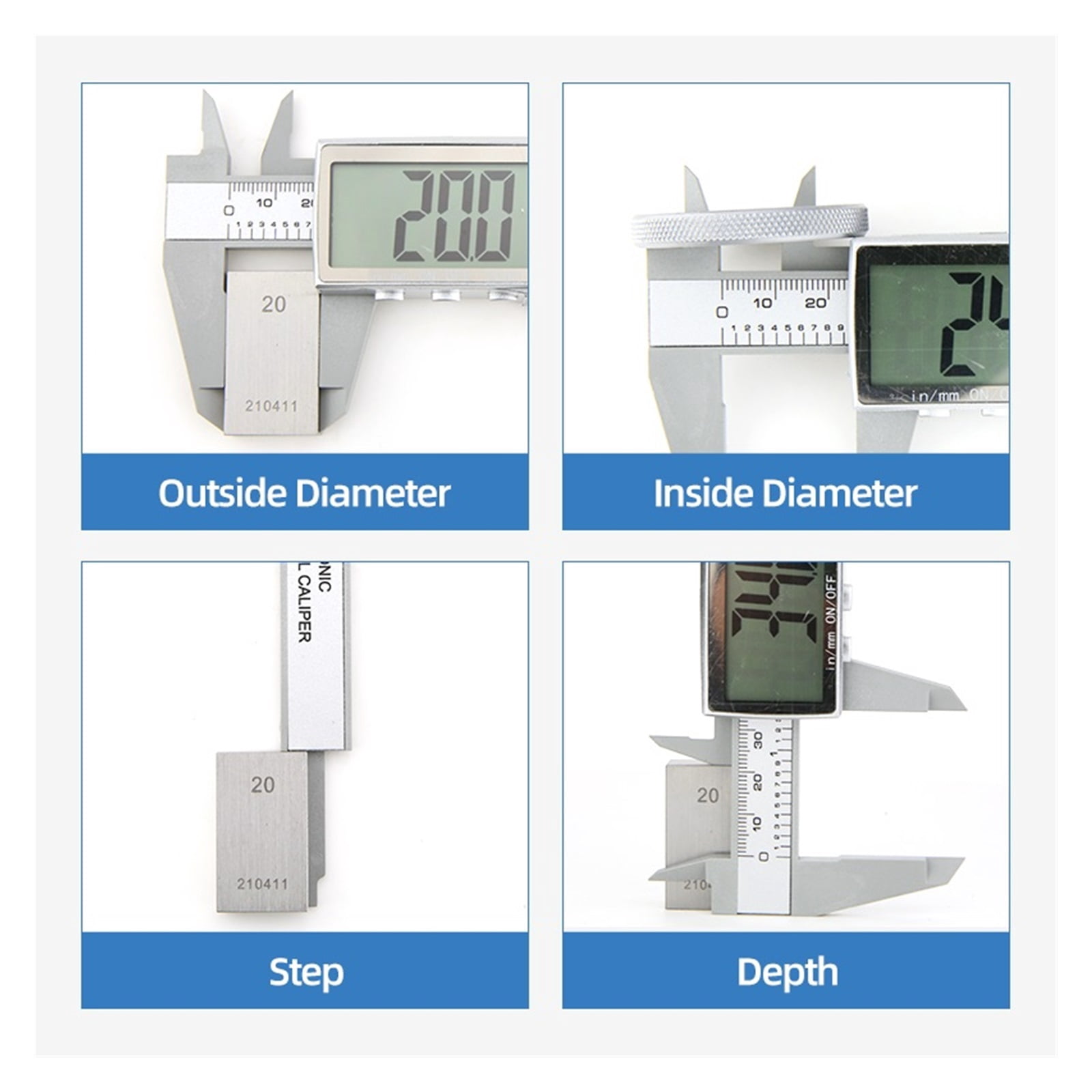 Plastic Digital Caliper Carbon Fiber Metric Electronic Vernier Calipers Woodworking Tools Micrometer
