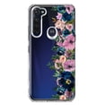thumbnail image 1 of MUNDAZE Motorola Moto G Stylus Shockproof Clear Hybrid Protective Phone Case Navy Blue Summer Watercolor Floral Purple Flowers Cover, 1 of 5