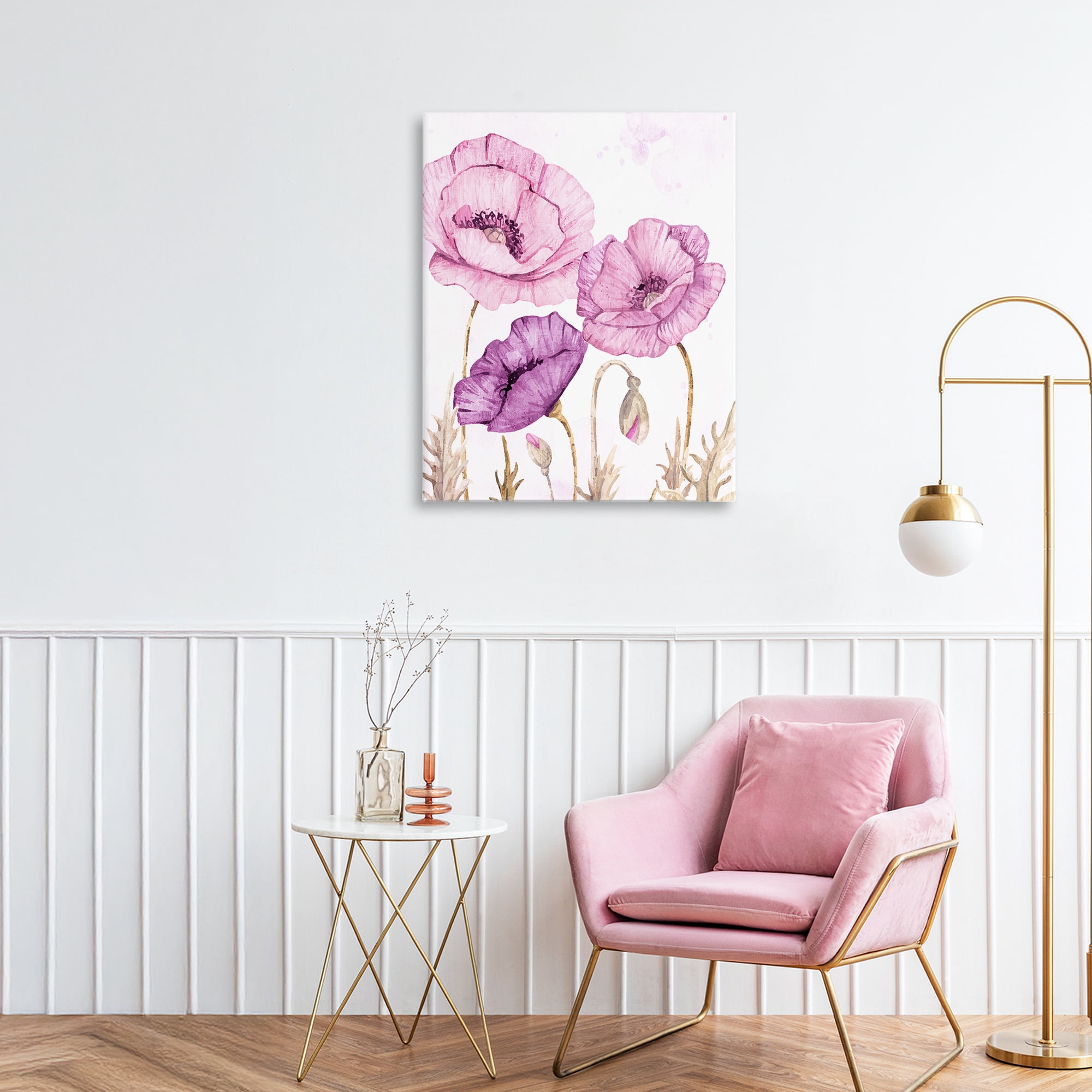Stupell Industries Bright Purple Poppies Canvas Wall Art, design by Kim Allen